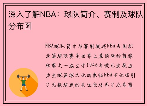 深入了解NBA：球队简介、赛制及球队分布图